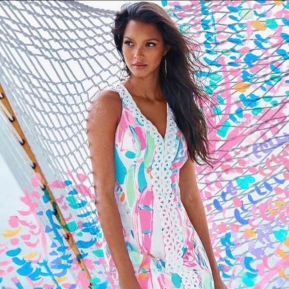 Colorful Halter Neck Women Dress - Picture 2 of 13